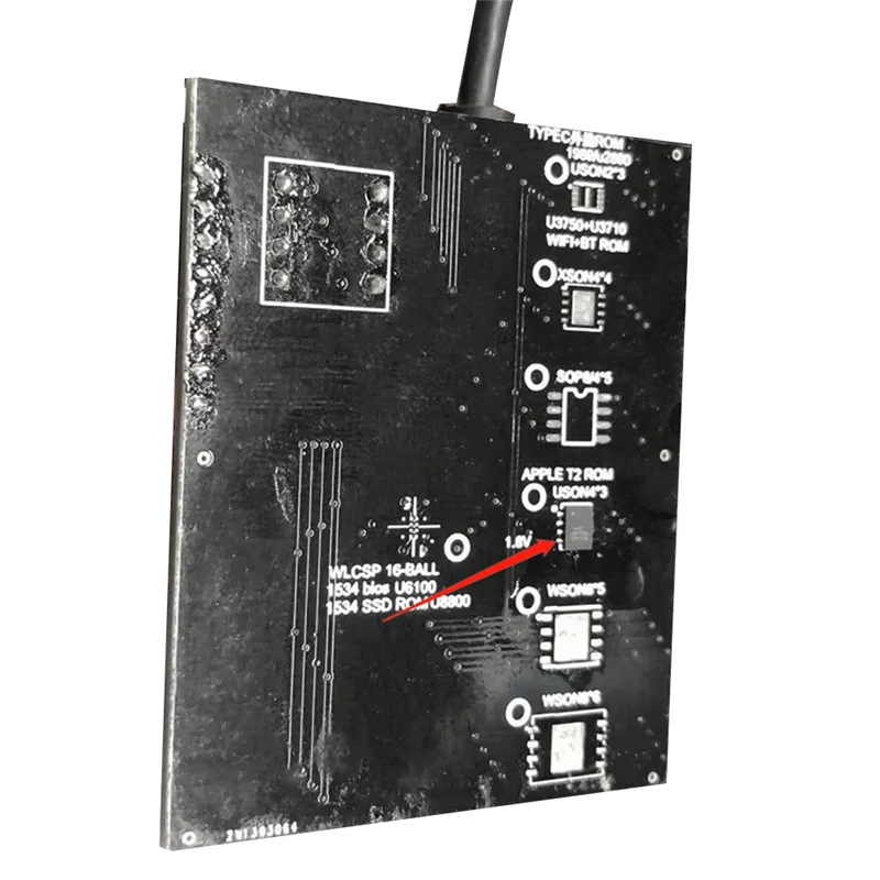 T2 soket baca dan tulis Chip Bios untuk Macbook Air T2 Ssd Rom pemegang Rom Typec