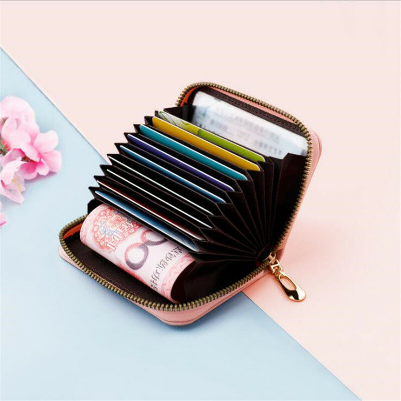 여성용 PU 가죽 지퍼 카드 지갑, 작은 변화 지갑, 카드 홀더가 있는 여성용 짧은 지갑, 여성용 가방, 11 비트