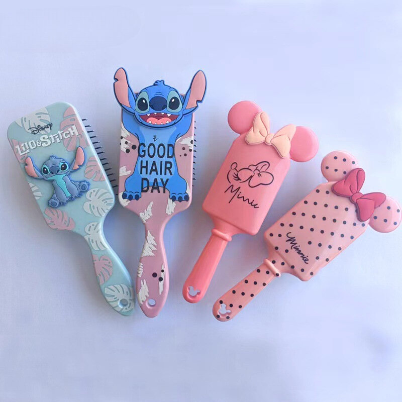 Disney Stich Luftkissen Massage Kämme Minnie Maus Cartoon Anime Figuren Kinder Kamm Haar bürste Friseur Werkzeug Kinder Geschenk