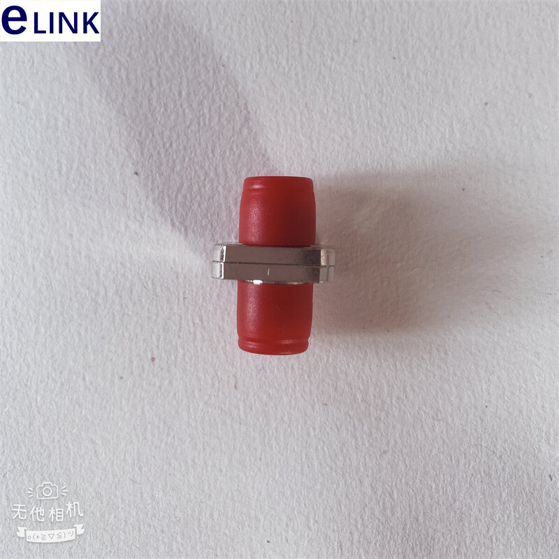 FC Fiber Adapter Simplex SM MM APC โลหะพลาสติก D ประเภทสี่เหลี่ยมสีแดง Optical Connector Ftth Coupler ELINK