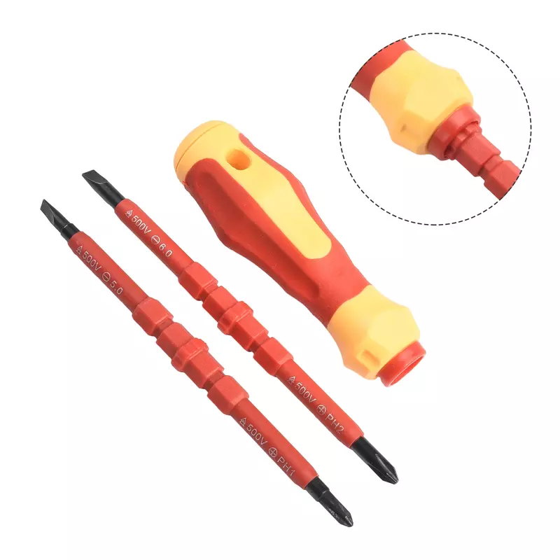 Wielofunkcyjne elektryki szczelinowe narzędzia do odkręcania śrubokręt krzyżowy dwugłowy nadające się do użycia wkrętaka uchwyt antypoślizgowy