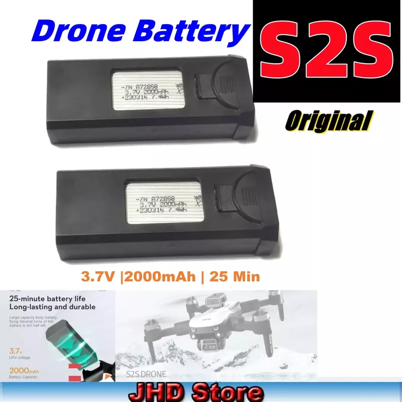 Оригинальная батарея для дрона JHD S2S, батарея 2000 мАч, аксессуары для дрона S2S Lipo