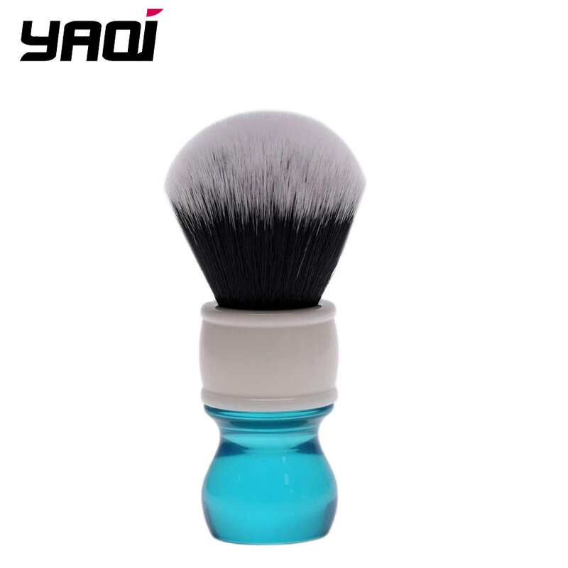 Pennello da barba per capelli sintetici Yaqi 24mm Aqua Tuxedo
