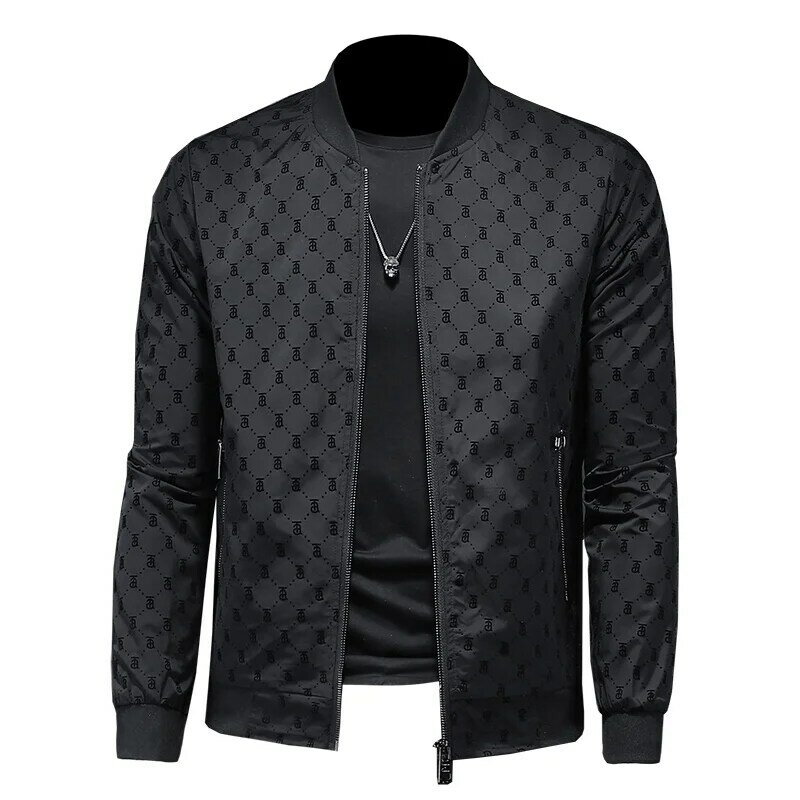 Новая высококачественная Мужская Черная куртка, индивидуальная и модная, уникальная дизайнерская приталенная куртка, модные брендовые пальто