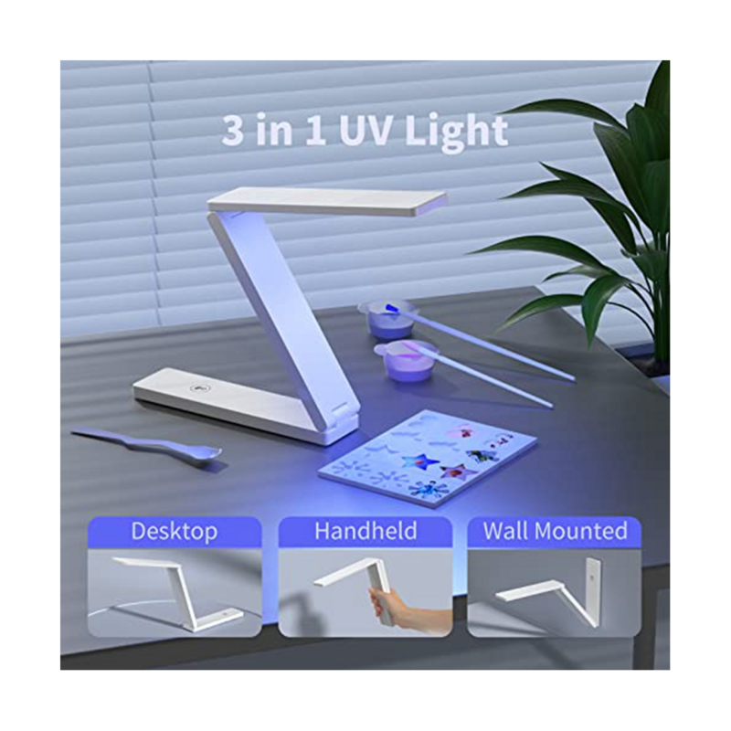 Luz UV para Resina, lámpara de curado de resina UV de 54W, inalámbrica y plegable, usos 3 en 1, suministros de resina