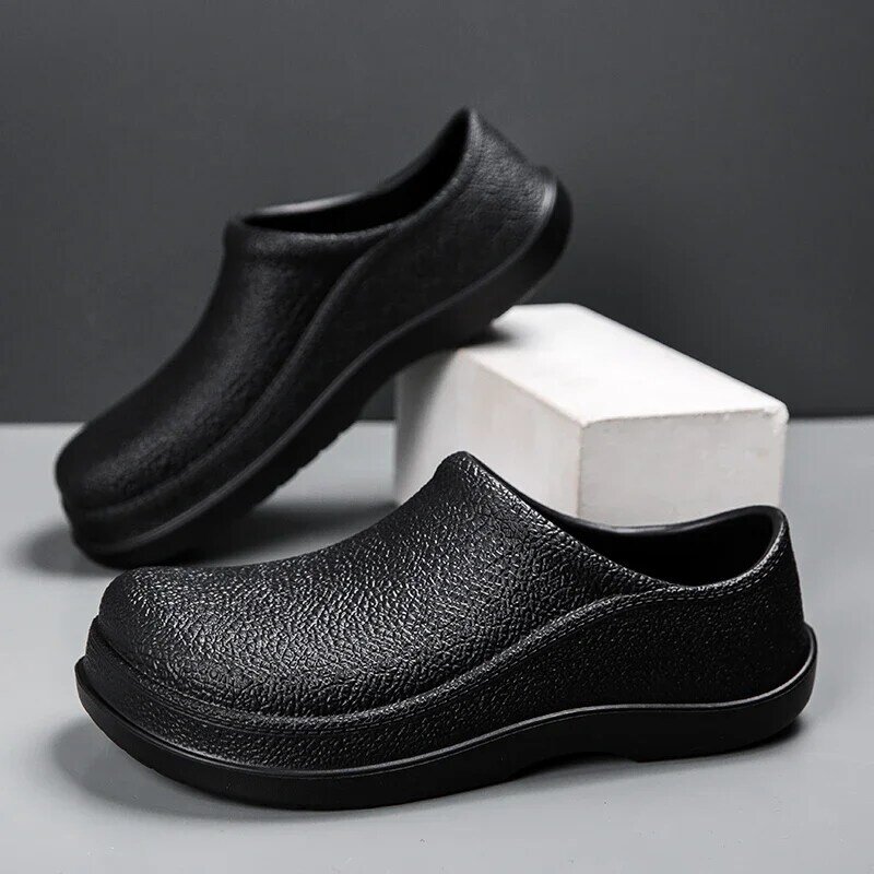 Men's Chef Shoes Water-proof Oil-proof Kitchen Shoes Non-slip Garden Clogs Man Summer Beach Slippers Hotel Work Shoe EVA Sandal