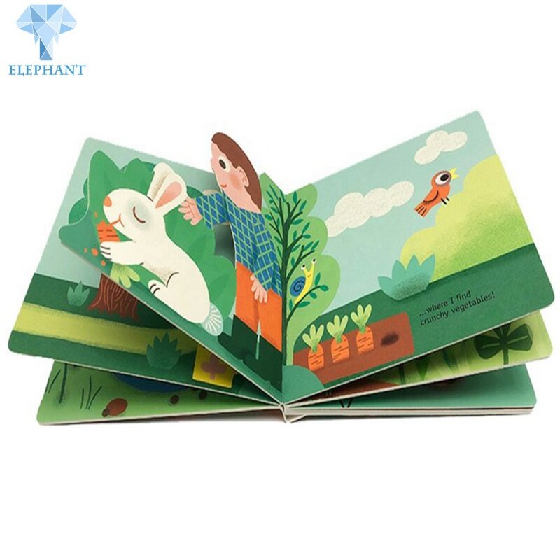 Crianças Board Book Printing Services, Custom China Fábrica, Alta Qualidade Papelão Livros, Personalizado