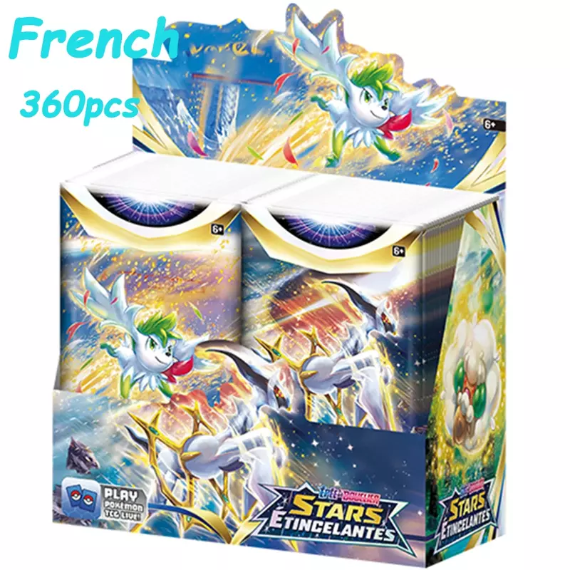 ภาษาฝรั่งเศสคำ Pokemon การ์ด Brilliant ดาว Astral ความมืด Ablaze การ์ดเกม Evolutions Booster สะสมของเล่นเด็กของขวัญ
