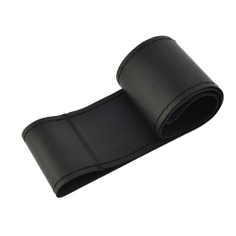 Duurzame Nieuwe Stuurhoes Handnaaien Slijtvast 1 Stuks Zwart Ademend Comfortabel Diy Leer Anti-Slip