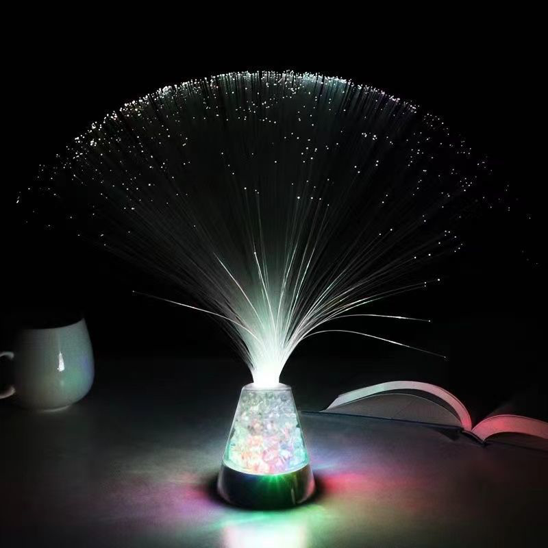 Lámpara LED Multicolor de fibra óptica para decoración de interiores, centro de mesa, lámpara de noche para vacaciones y bodas