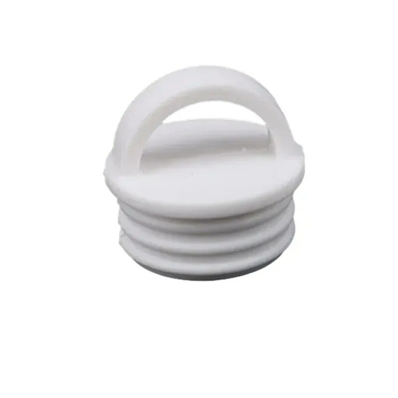 2pc White Mop Bucket Drain Stopper Round Bucket Scupper Drain Holes Plugs with handle Outfall Cover For Bathroom Laundry Kitchen