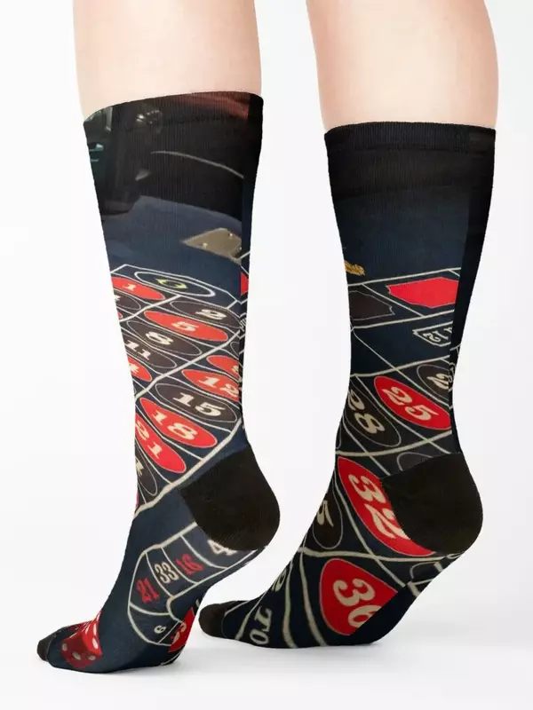 roulette, gambling,dice,casino Socks cotton designer Socks Girl Men's