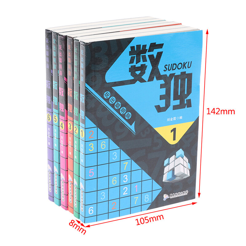 Sudoku Pensando Livro de Jogos para Crianças, Livro de Bolso Inteligente, Cérebro e Colocação Numérica, Jogo Novo e Quente, 6 Livros por Conjunto