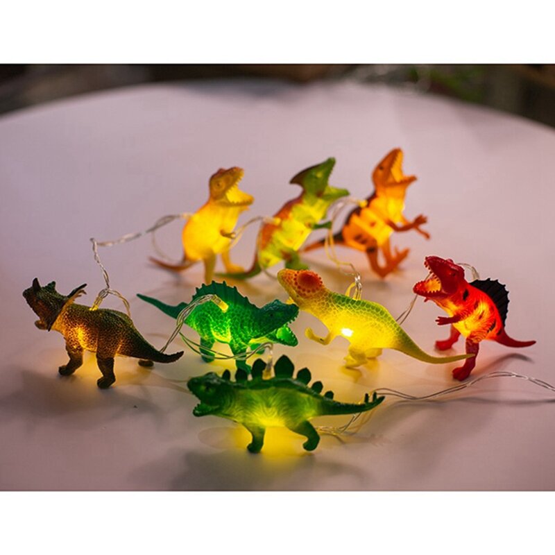 Женская гирлянда с животными, детское украшение для дня рождения с динозавром в джунглях, Сказочная гирлянда, подарок на Новый год
