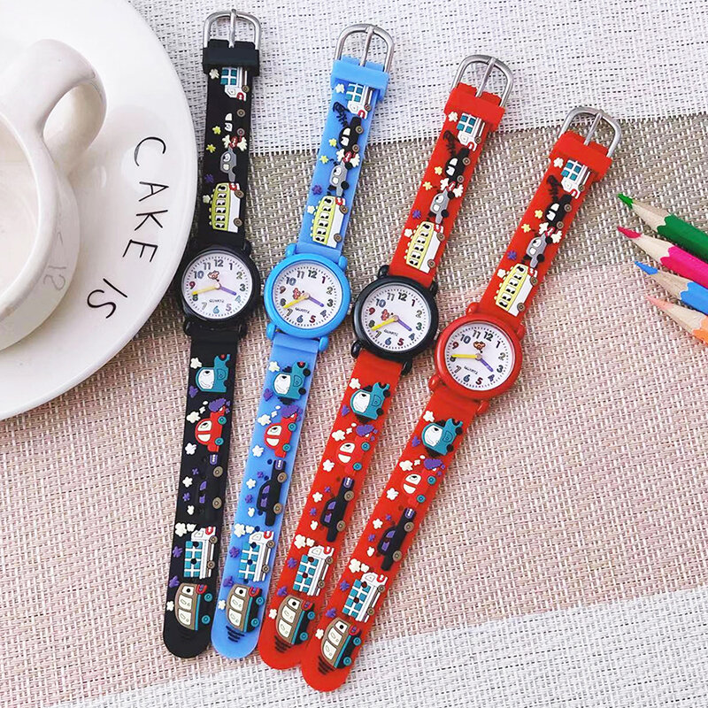 chaoyada fashion boys girls little cars cartoon strap car hands personality quartz watches students kids cool gifts watches