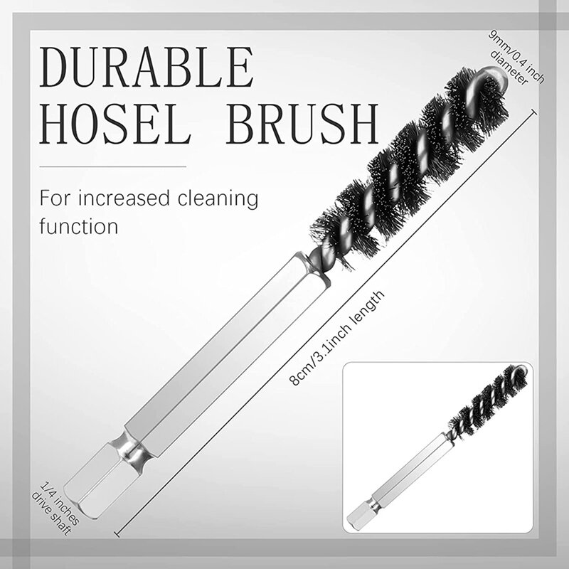 Mazze da Golf Head Hosel Brush spazzola per mazze da Golf spazzola metallica strumento per la pulizia spazzola metallica per trapano elettrico per ferro e legno, 8 pezzi