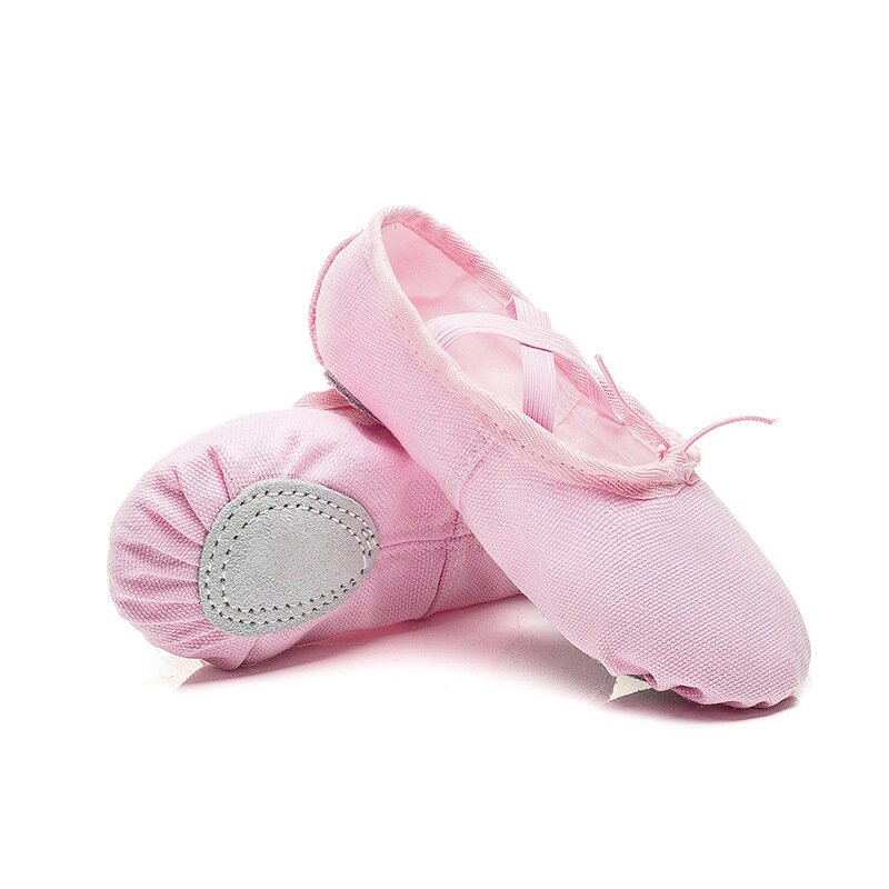 USHINE-Zapatos planos De lona para mujer, zapatillas profesionales De Ballet, suaves, color negro, EU22-45