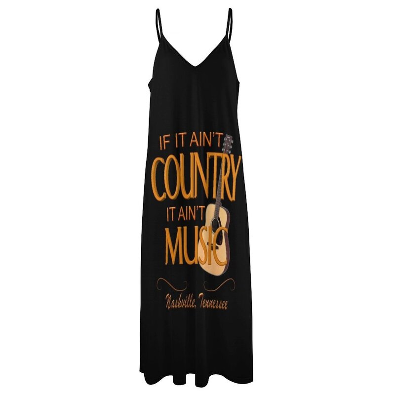 Nashville Country Music-vestido sin mangas vintage para mujer, vestidos de verano 2023