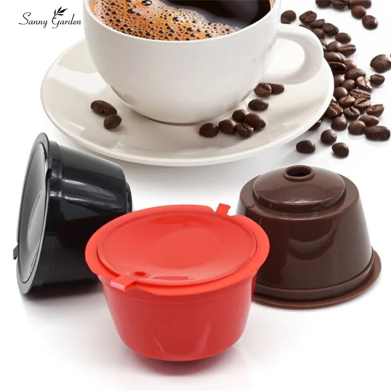 ドルチェグスト用の詰め替え可能なコーヒーカプセル、再利用可能、3色、3パーツセット