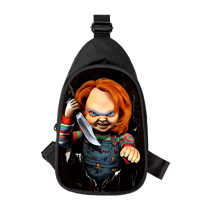 Chucky-男性と女性のための3Dプリントクロス胸バッグ,ショルダーストラップ,夫,学校,ウエストパック