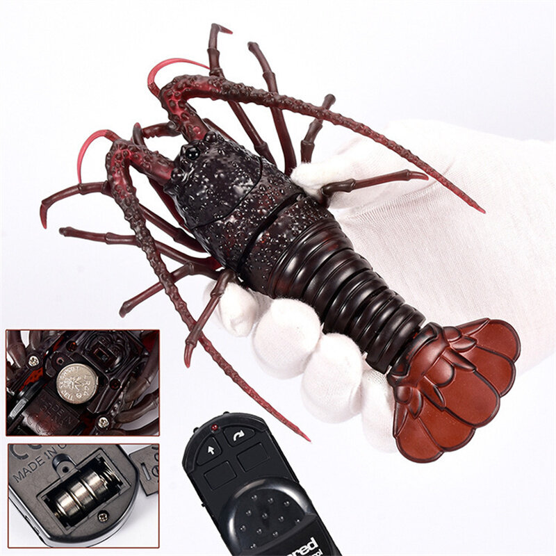 Remote Control Animal Realistic Crayfish RC Electric Lobster Vehicle Car Pet Shrimp Model Halloween Pranks Joke Toys