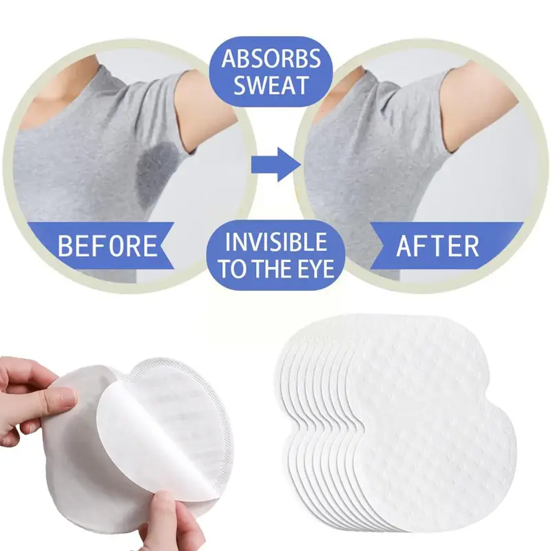 10PCS Unisex Sweat Pads Summer Deodorants Underarm Anti Perspiration Sweat Pads Disposable Armpit Absorb Sweat Pad