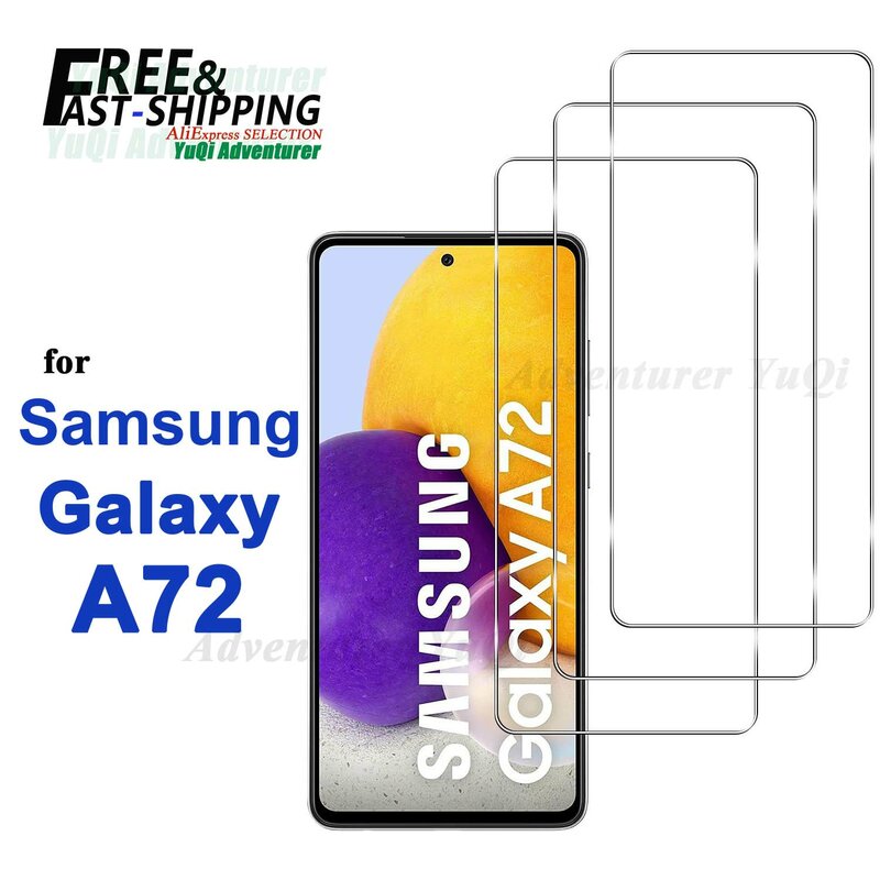 Protecteur d'écran en verre pour Samsung Galaxy A72 Guatemala SELECTION, livraison rapide gratuite, étui transparent 9H HD, convivial