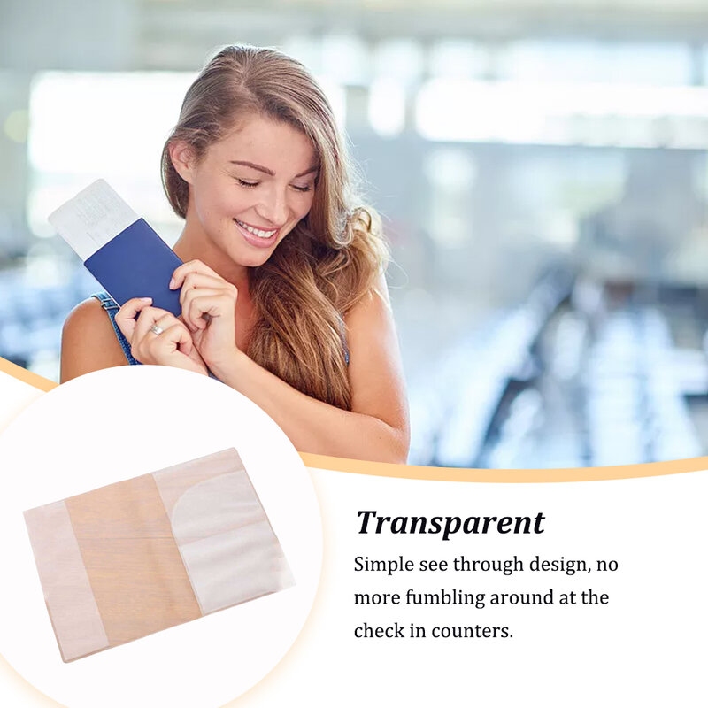 Funda transparente impermeable para pasaporte, bolsas horizontales Unisex, funda protectora para tarjetas de crédito, hogar al aire libre