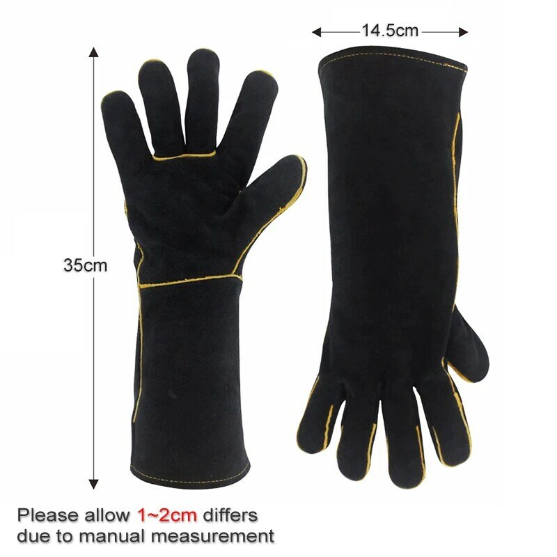 High Temperature Resistance Safety Gloves Heat Resistant Fireproof Protection Supplies for Firefighters Rescuers Welding