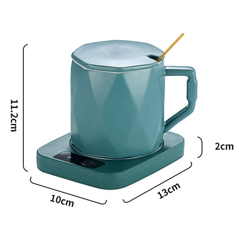 2X Mug Heater Coffee Mug Cup Warmer Milk Tea Water Heating Pad Cup Heater Warm Mat Constant Temperature Coaster EU Plug