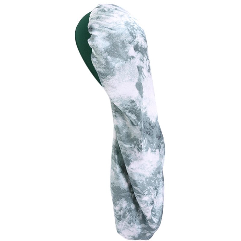Elastic Wide Brim Polyester Wrap Long Tail Turban Hat All-match Night Sleep N7YD