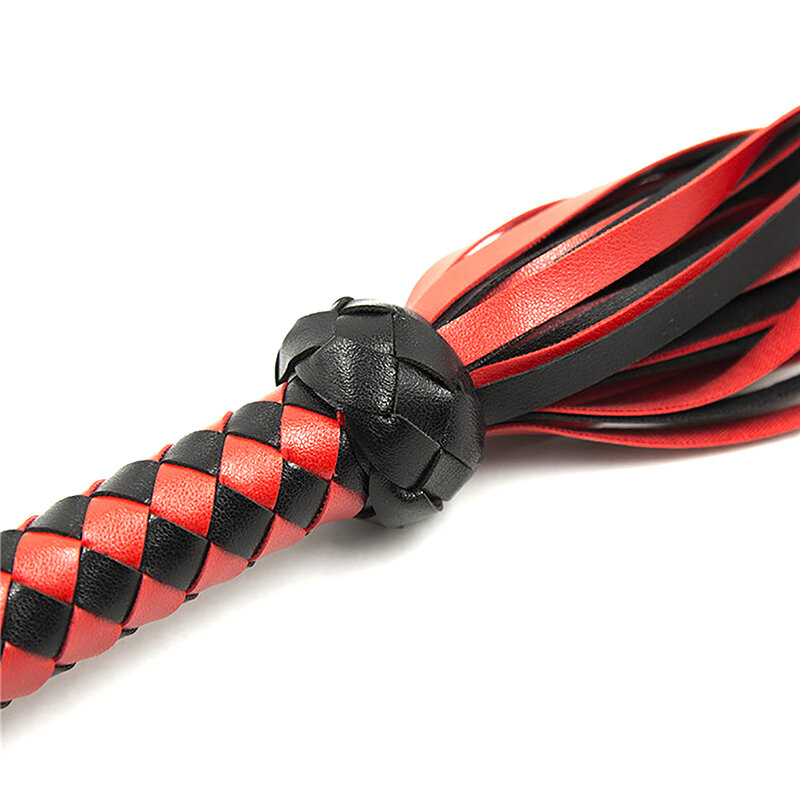 Leather Horse Riding Whip With Woven Handle Teaching Training Crop Flogger Racing Practice Outdoors Horse Whips