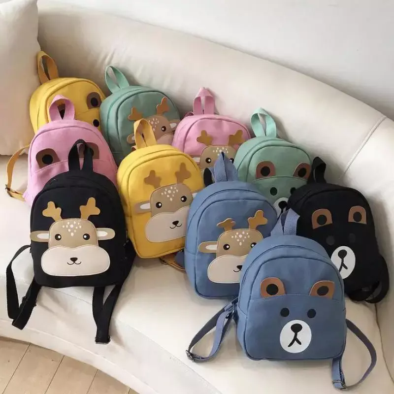 Вместительная сумка с мультяшными рисунками, школьный рюкзак, детские школьные сумки для телефона, модные сумки с оттенками, милый медведь с животными