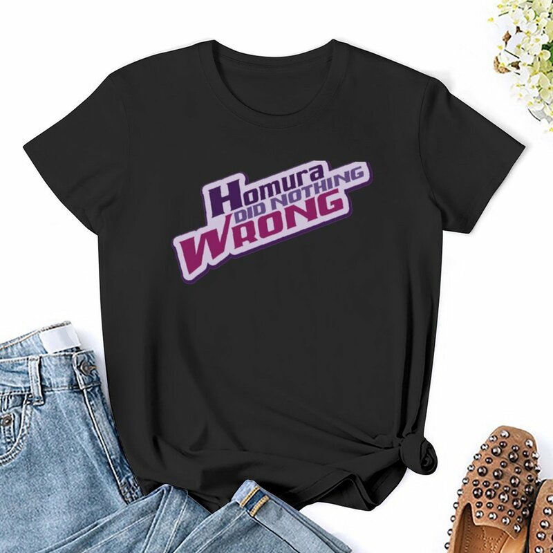 Homura melakukan tidak ada yang salah T-shirt pakaian hippie atasan ukuran besar kaus olahraga lucu untuk wanita