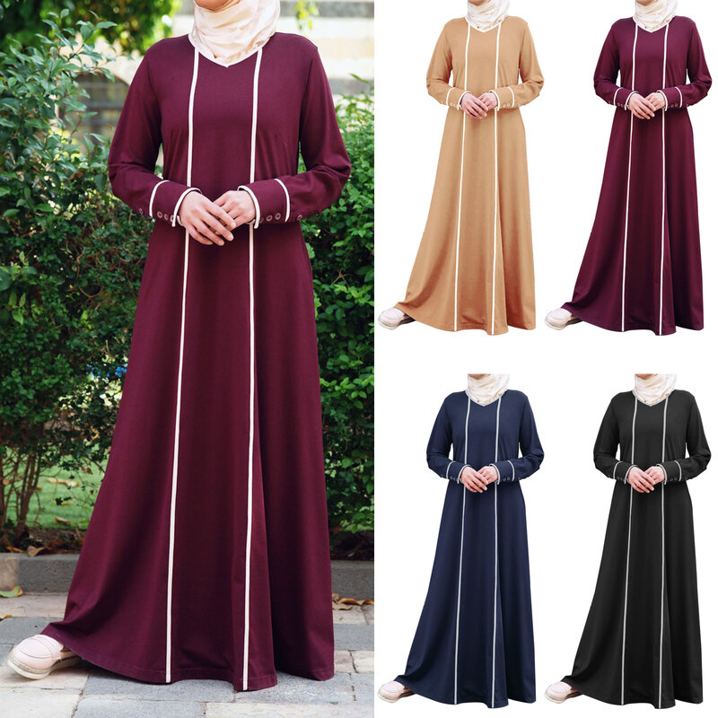 Abayas para mulheres, moda muçulmana, roupas islâmicas, kaftan da Arábia Saudita, Dubai, Turquia, camisas caftan, vestido longo, blusa casual solta