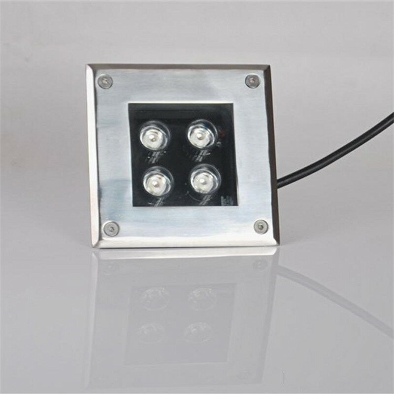 Colorful Lighting Square 4W Buried Light IP68 Underground Lamps Waterproof Outdoor Lawn Lights AC 24V