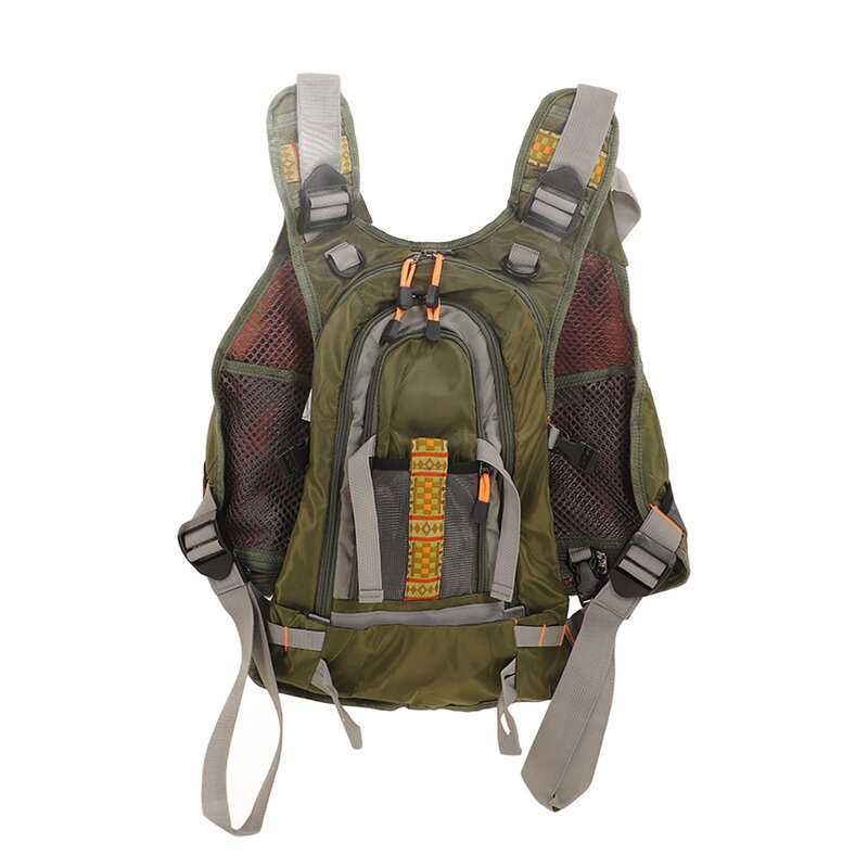 Mesh Fly Fishing Vest Size Multiple Pockets Lightweight Breathable Adjustable Vest For Outdoor Activity Sea River Fishing