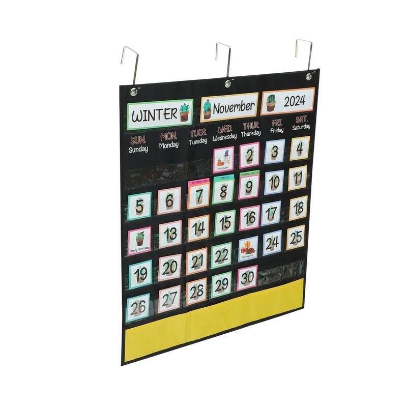 Calendario tascabile calendario didattico educazione aula tabella organizzata calendario da parete per la scuola materna Homeschool Back
