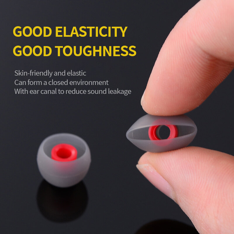 1/3Pair Wired Earphone Noise Reduction Silicone Replacement Earplug Ear Plugs Soft Earbuds Cap in Ear Headphone Eartip Universal