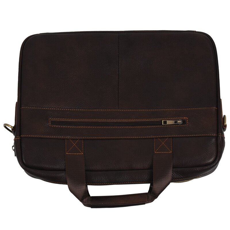NEW-Messenger Bag Men's Leather 14 Inch Laptop Bag Office Briefcase Business Tote Shoulder Bag Portable Handbag For Men