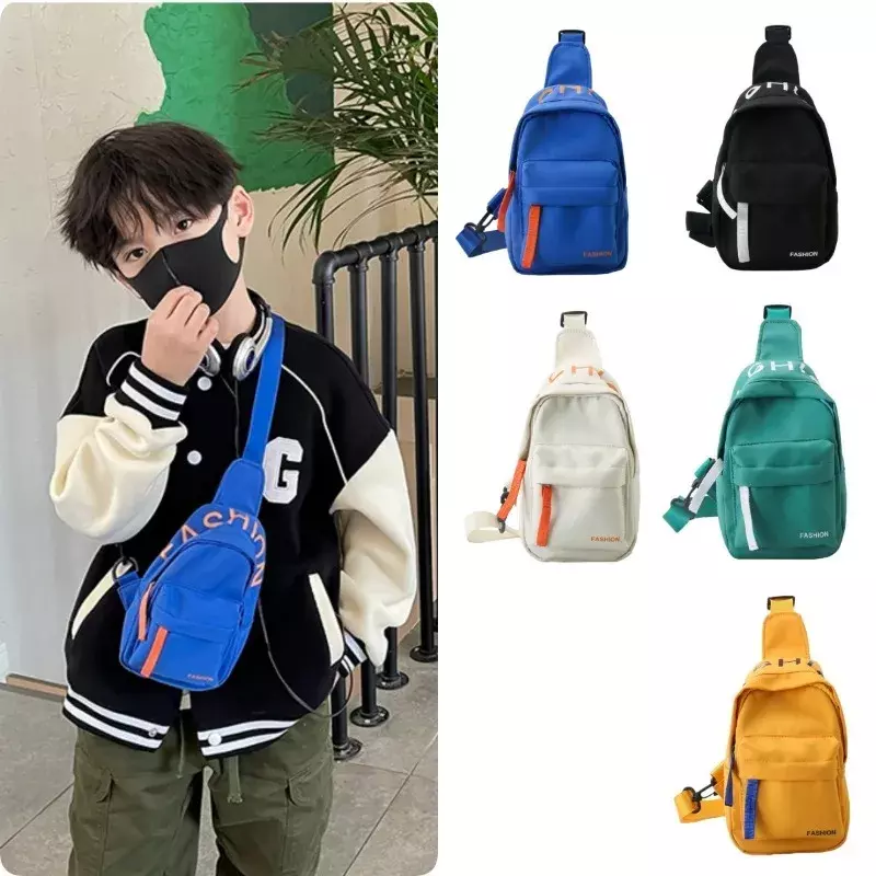 Chest Bag for Kids Little Boy Play Travel Collection Simple Casual Shoulder Crossbody Bag Boys and Girls Coin Purse Backpack
