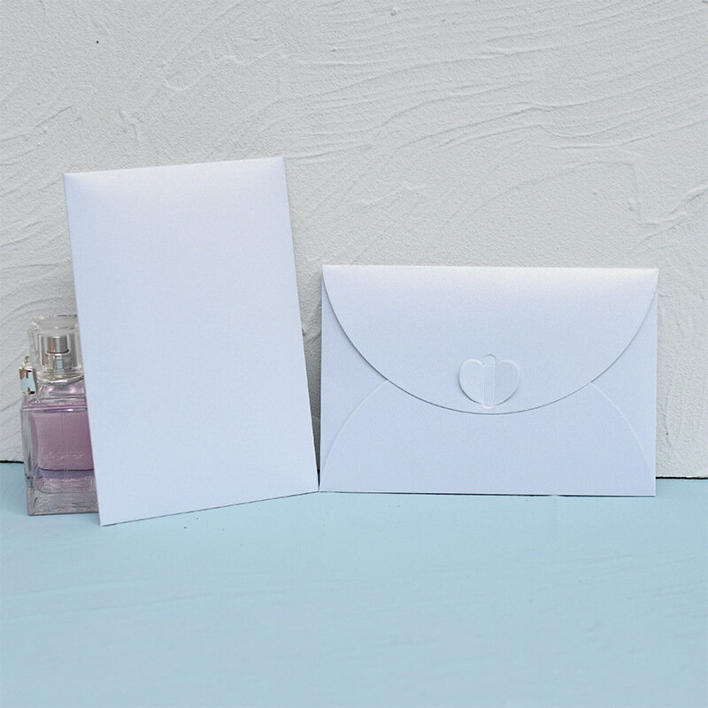 Mini Envelope de papel perolado colorido para convites de casamento, embalagem para pequenas empresas, alto grau, 250g, 50 peças por lote