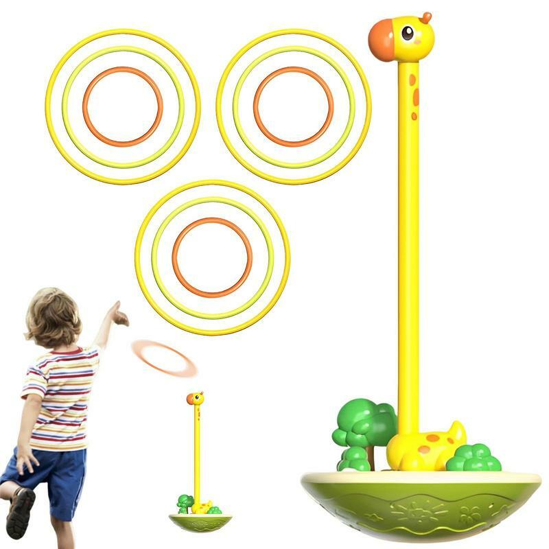 Jogo Animal Toss for Kids, Wobble Toy with 9 Rings, Party Yard, Família, Feriado, Presente de aniversário