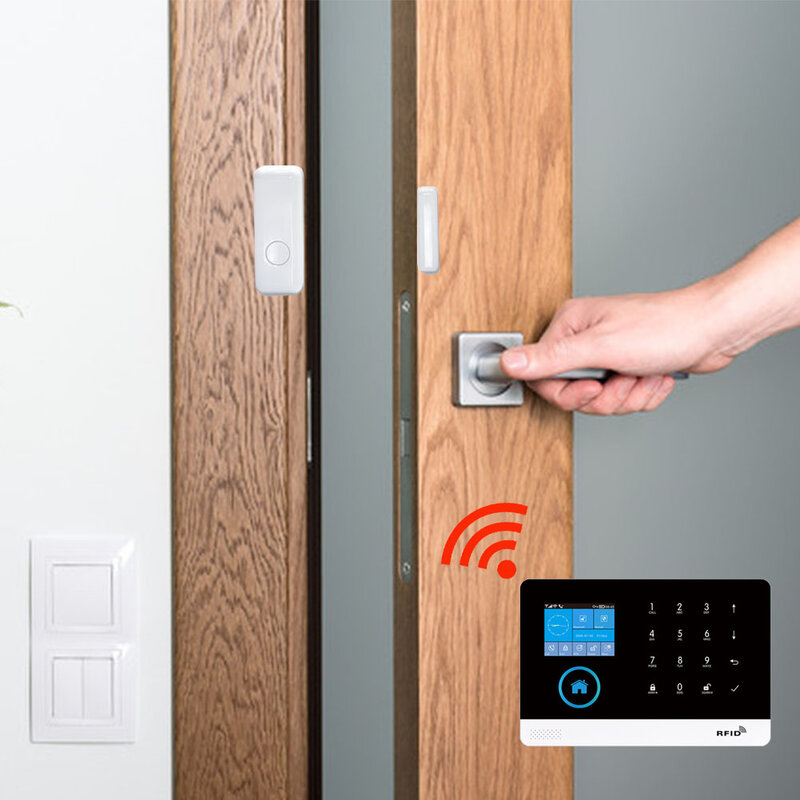 Sensor magnético inalámbrico para puerta y ventana, Detector de seguridad para el hogar, sistema de alarma, accesorios de host, PG103, 433MHz