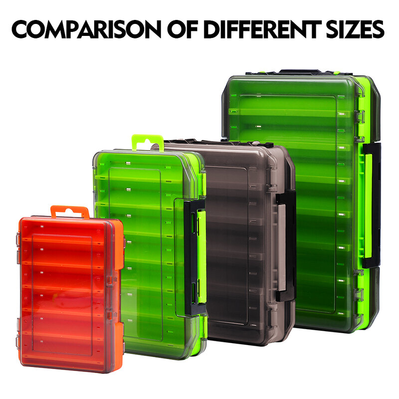Double-Sided Waterproof Fishing Tackle Box, Fish Hook Fishing Lure Bait Storage Case, Mini Portable Fishing Gear Accessories Box