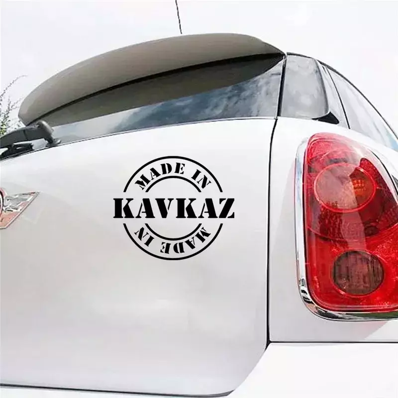 Wykonane w KAVKAZ śmieszne naklejki samochodowe winylowa tablica naścienna do stylizacji naklejki samochodowe na tylnym oknie zderzaka