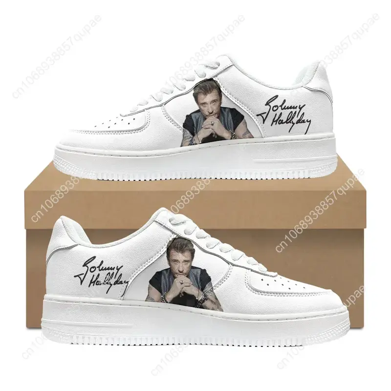 Johnny Hallyday Rock Singer Shoes AF Basketball Mens Womens Running Sports Flats Force Sneakers Lace Up Mesh scarpe personalizzate