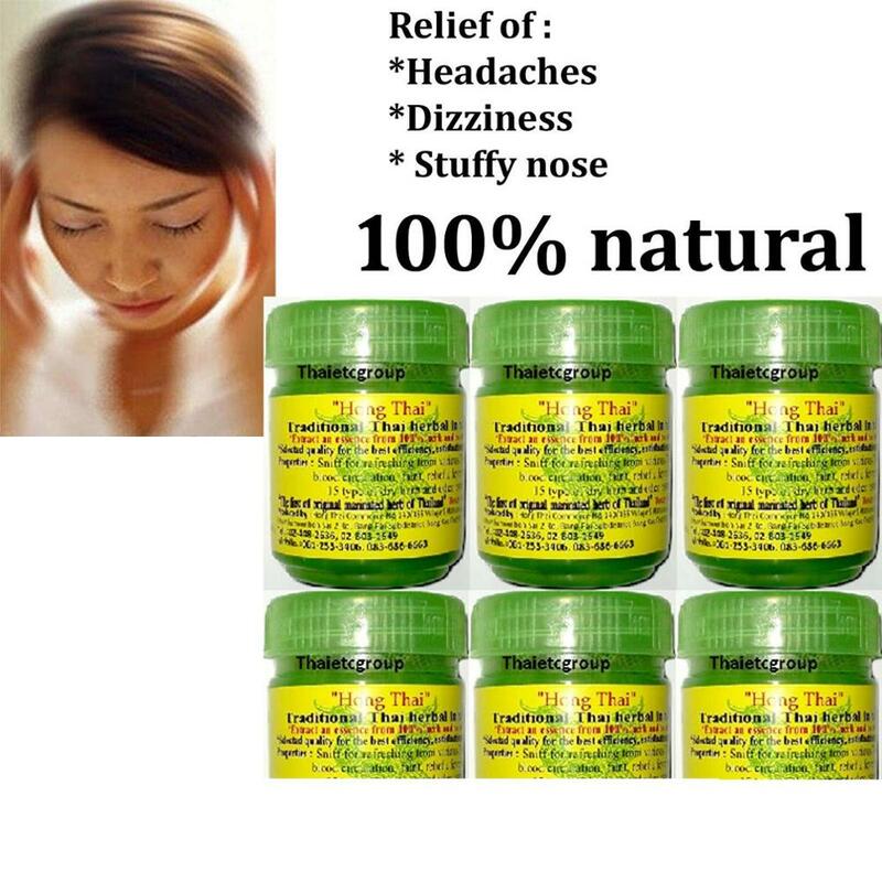 Thai Herbal Inhalant Inhaler Hong Thai Traditional  Nose flow carsick refreshing Refreshing Essences 5pcs/4Pcs/1pcs