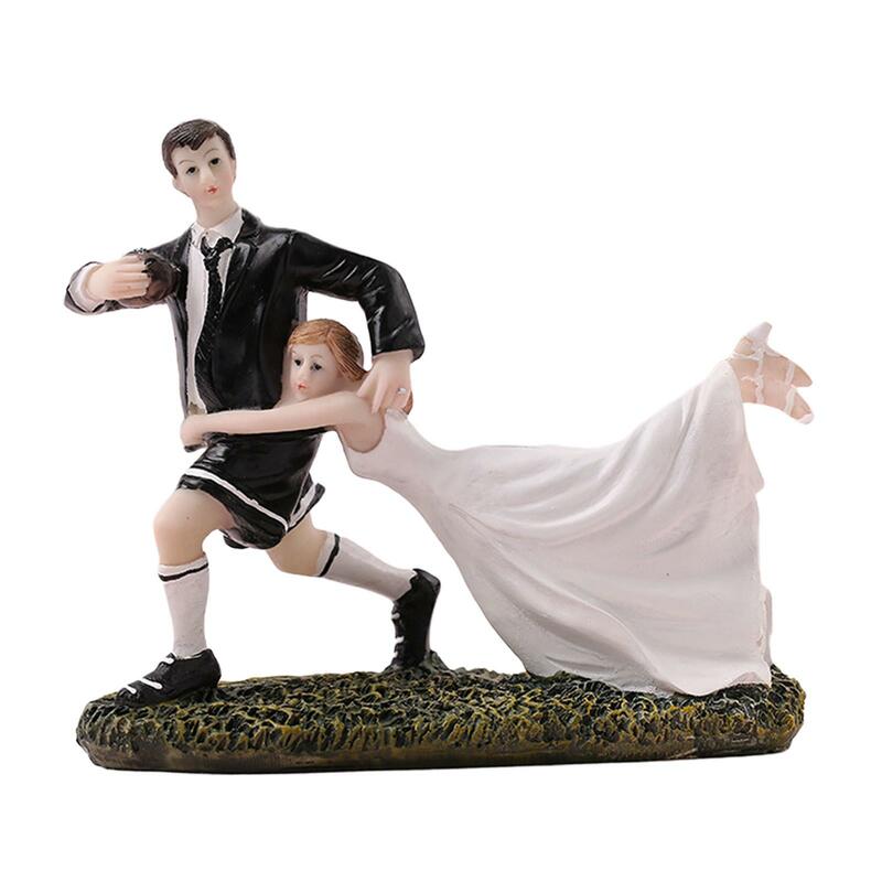 Wedding Cake Topper Couple Figurine Ornament Collectible Durable Marry Sculpture Couple Statue for Party Supplies Decorations