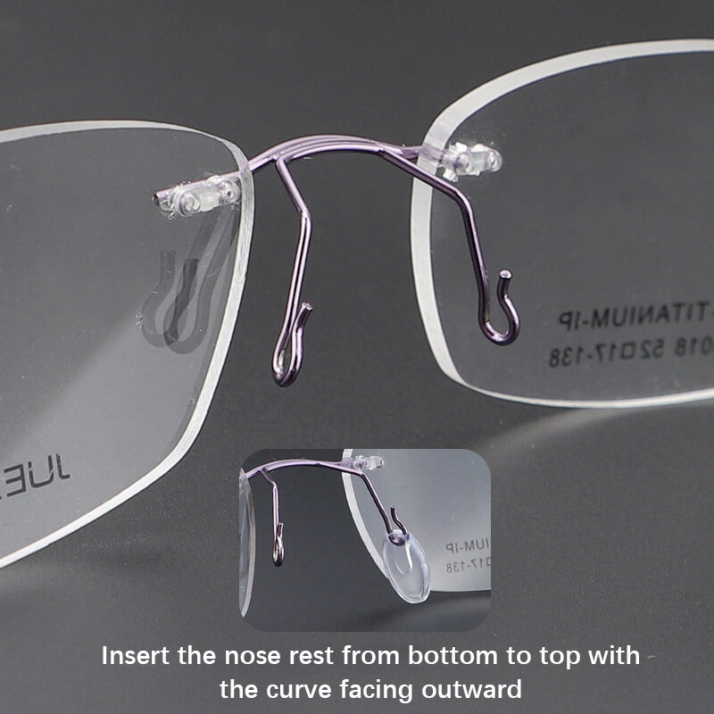 Sostituzione dei naselli per occhiali per occhiali, occhiali e montature per occhiali senza cornice Silhouette, occhiali da vista con Plug-in in Silicone morbido